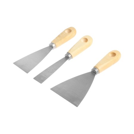 A set of tundra spatulas, wooden handle, 25-50-80 mm, 3 pcs.