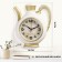 Wall -wall clocks for the kitchen "Teaker", silent, 26.5 x 24 cm, white with gold, aa