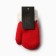 Baby mittens for claim Minaku with a lapel of 15 cm red