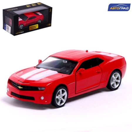 Metal machine Chevrolet Camaro, 1:32, doors, inertia, red color open