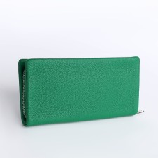 Women's wallet with lightning, green color