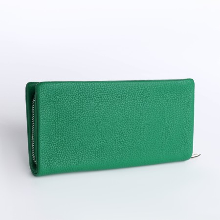 Women's wallet with lightning, green color