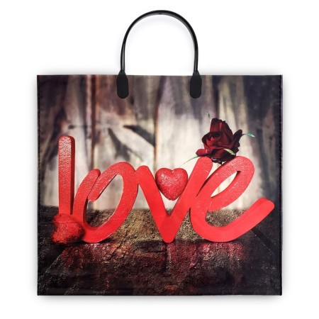Package "On Love", plastic with a plastic pen, 37 x 34 cm, 90 μm
