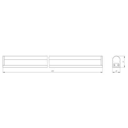 Linear LED lamp ERA LLLED-01, 874x22x37 mm, IP20, 12W, 1000lm, 6500k, white-4