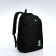 Young backpack from textiles with a zipper, 4 pockets, black/green color