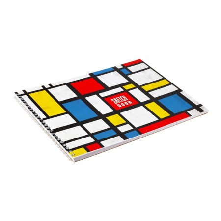 A4 sketchbook, 40 sheets on the crest on the short side "in a square", cover coated cardboard, solid substrate, block 100 g/m²-1