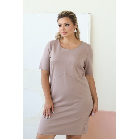 Women's dress, size 58, beige color-7