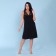 Night shirt female, black color, size 44