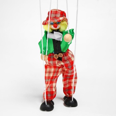 Dergunchik-Marionet on the strings "Clown in the Hat", Mix Colors-3