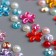 Sticker of rhinestones plastic "bends - flowers, pearls, rhinestones" mix 16.5x7 cm