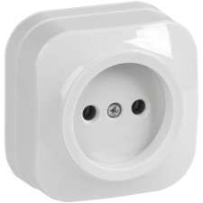 IEK ERH10-K01-10 GLORY, OP, 1 outlet without grounding, white color