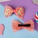 Hair clamp "Bow Christin" (set 2 pcs) vegetables, 4.5 cm, pale pink