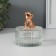 Casket glass, ceramics "Copper Bear" 7.8x7.8x9.5 cm