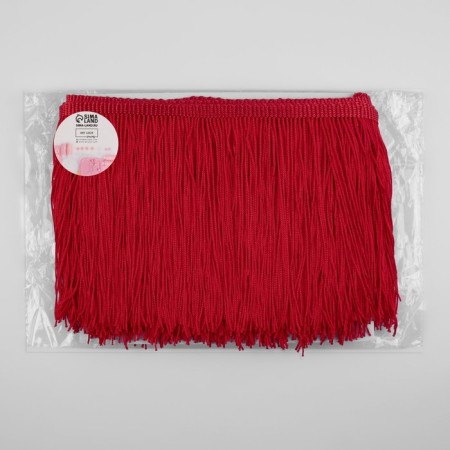 Decorative braid "Furrm", 15 cm, 5 ± 0.5 m, red color-2