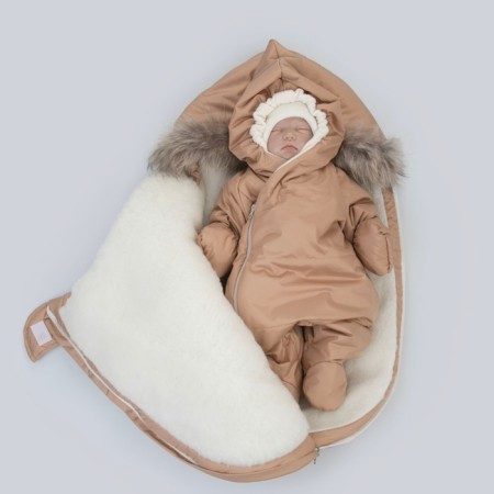 Set for discharge Winter Kinderlitto "Lapland", 5 items, height 56-62 cm, beige color-10