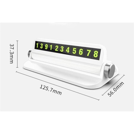 Signs for the phone number rotary, fluorescent numbers, white-2