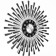 Watch walls, series: openwork, "black rays", smooth move, D-69 cm, dial 22 cm