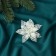 Christmas tree decoration "Flowers snowy" (set 6 pcs) carved, 7.5 cm, white