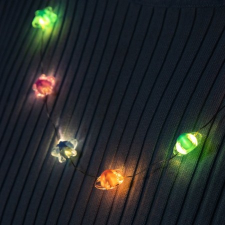 LED beads "Stars", 80 cm, LED (1608) -16-4.6V, AG13X3 (in the set), 3 dir, glow warm white-2