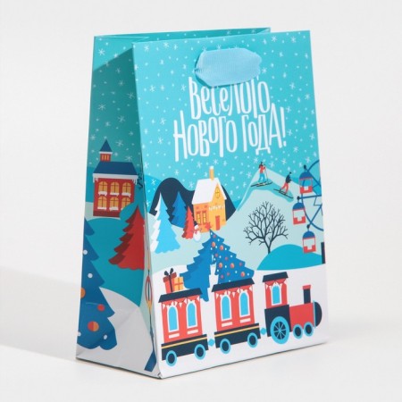 Laminated vertical packet “Waiting for a miracle”, 12 x 15 x 5.5 cm, New Year-2