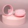 The comb is massage, round, folding, with a mirror, d = 7.5 cm, in the box, the color is pink