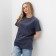 Women's T-shirt, dark gray color, size 48