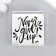 Acrylic seal "Never give up" 4x4x2 cm