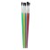 A set of brushes nylon 5 pieces, flat, with plastic colored handles