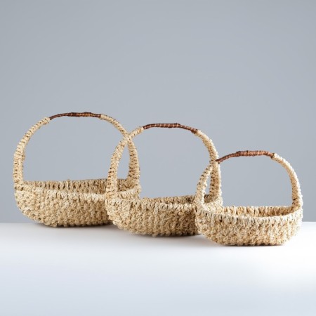 A set of baskets, 3 pcs, 44x13 cm, 37x12 cm, 30x10 cm-1