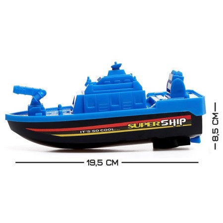 Coast guard boat, works on batteries, MIX color-1