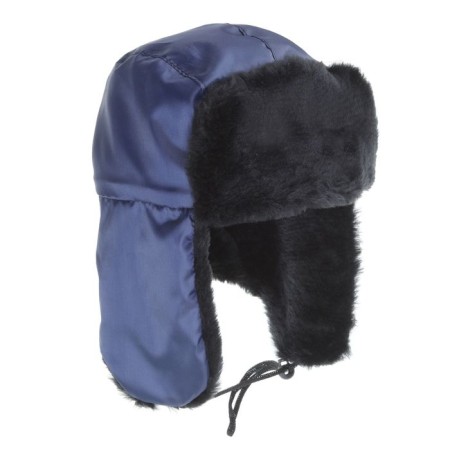 Cap of earflaps, blue color