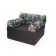 Handwheel chair-club “Vika”, size 100x100x75 cm, mobbled, velor