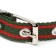 Collar of tarpaulin dimensionless single -layer, 52 x 2 cm, khaki/red