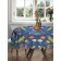 The tablecloth “Flowers and Rainbow”, round, Saten, D = 150 cm