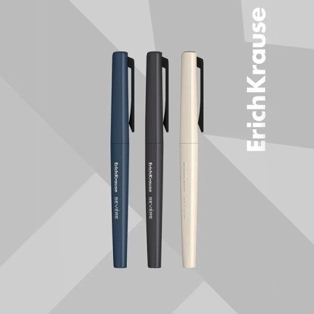 Ballic handle Erichkrause Severe, Ultra Glide Technology, Node 0.7 mm, blue ink, Troundwoman Soft-Touch, Super-Mirled Letter-16