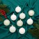 Set of balls plastic D-6 cm, 9 pcs "Melody" pattern shine, white