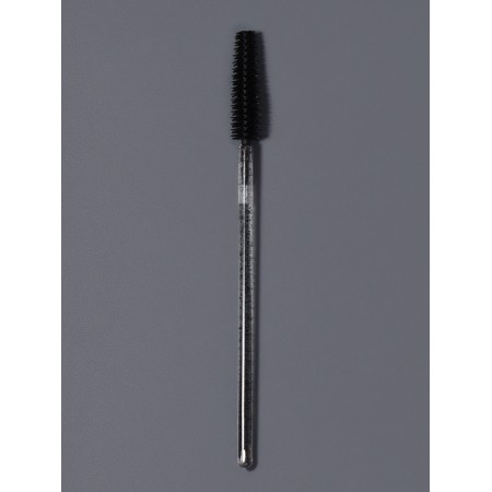 Brushes for eyebrows and eyelashes, silicone, set - 10 pcs, 10.5 cm, black/transparent color-3