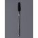 Brushes for eyebrows and eyelashes, silicone, set - 10 pcs, 10.5 cm, black/transparent color