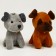 Training cards with a soft toy "Dog", color mix
