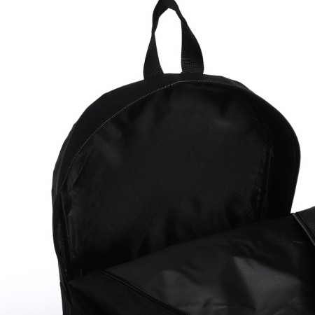 School textile backpack with mount for the Nice Try skate, 38x29x1 cm, black color, lightning department-9