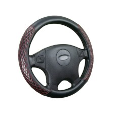 Carfashion Romb steering wheel, size m, black/black/red