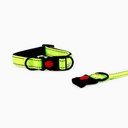 A collar with a nylon lining with fastx 2 cm, a green-3
