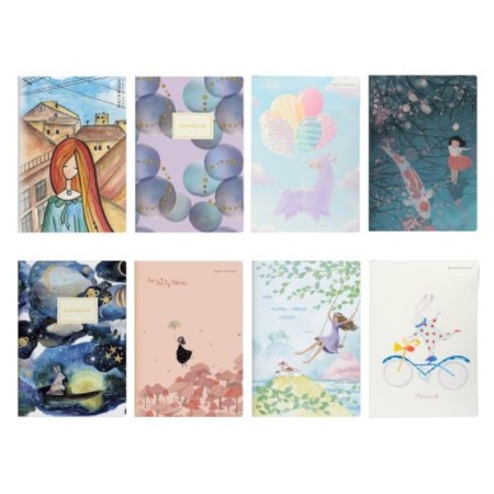 Note book A5, 96 sheets in the Flex Journal line, integral cover, mix
