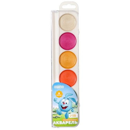 Watercolor pearl "Smeshariki", 6 colors, without brush-3