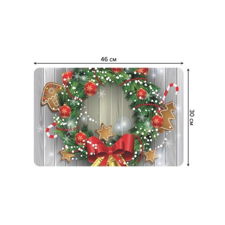 A set of napkins for setting the New Year's Bells table, rectangular, rounded edges, size 30x46 cm, 4 pcs-2