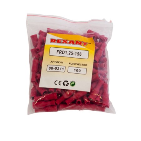 STETERY STEETER INDENDED NEEZDE 4 mm 0.5-1.5 mm² (RSHI-M 1.5-4/RUSY 1.25-5-4) Red rexant-1