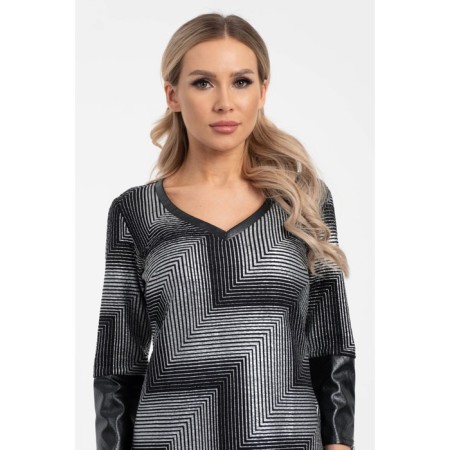 Women's dress, size 44, black color, silver-5