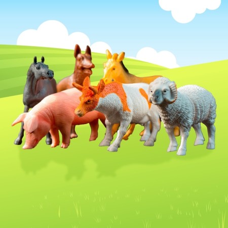 Animal Set "Farm Farm", 6 figures-3