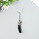 Plastic keychain, metal "Fang with skull" mix 6.3x3.2x1.5 cm