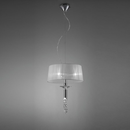 Suspended chandelier Mantra Tiffany, E27, G9, 4x20, 5W, 800 mm, chromium color-1